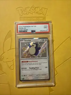 SNORLAX PSA 9 2024 POKEMON PALDEAN FATES PAF EN #202/091 SHINY RARE 277 - Image 1