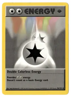 Pokemon TCG – Double Colorless Ene - Base - 1st Edition Shadowless - 96/102 – LP - Image 1
