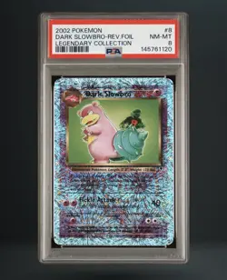 Pokemon Dark Slowbro Legendary Collection Reverse Holo 8/110 PSA 8 2002 - Image 1