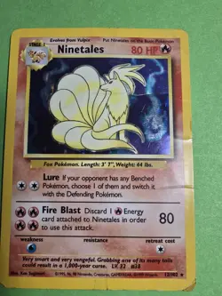 Ninetales 13/130 Base Set 2 Holo HP Rare Pokemon Card - Image 1