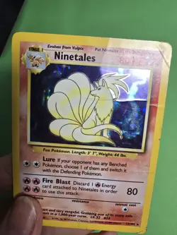 Ninetales 13/130 Base Set 2 Holo HP Rare Pokemon Card - Image 3
