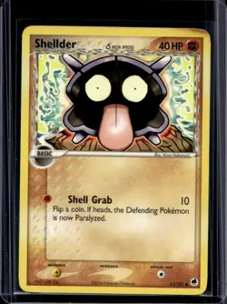 2006 Pokemon EX Dragon Frontiers Shellder #63/101 - Image 1