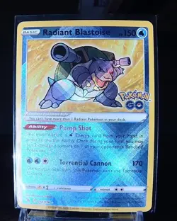 Radiant Blastoise 018/078 Pokemon GO Holo - Image 1