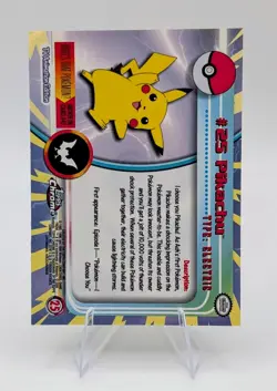2000 Topps Chrome Pokemon: Pikachu #25 - NM - Image 2