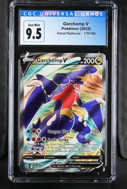 Pokemon CGC 9.5 Garchomp V Full Art - Astral Radiance 178/189 GEM MINT 2022 TCG - Image 1