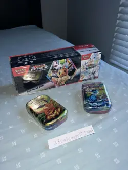 Pokemon Prismatic Evolutions Surprise Box Booster Bundle Sam’s Club 2 mini tins - Image 4