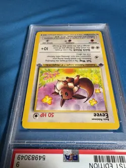 1st Edition EEVEE 👀 PSA 9 👀 1999 Pokemon Jungle TCG Card WOTC 51/64 📈 - Image 4