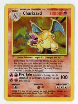Charizard Holo - Pokemon 1999 Base Set #4 EX-MT - Image 1