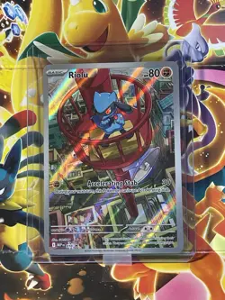 Pokemon Riolu Full Art Promo 010 Mega Evolution Holo TCG Card - Image 1