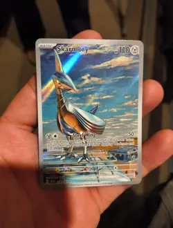 Pokemon TCG Surging Sparks Skarmory #209/191 Illustration Rare Holo Full Art - Image 4