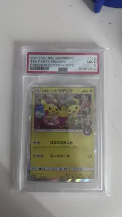 Pokemon Tea Party Pikachu SM Promo Holo Pokemon Center Kyoto #325 PSA 9 2019 - Image 1