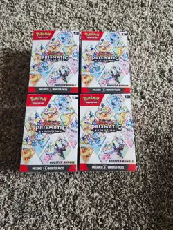 POKEMON TCG SCARLET VIOLET PRISMATIC EVOLUTIONS BOOSTER BUNDLE LOT OF 4 - Image 1