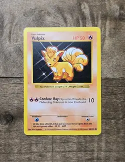 1999 Pokemon TCG - Vulpix - Base Set - Shadowless - MP - 68/102 - Image 1