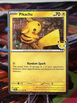 Pokemon Day 30th Anniversary - Pikachu 051 /162 Stamped 2026 Promo NM/M - Image 1