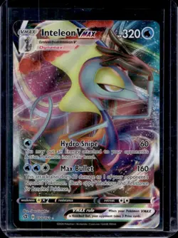 2020 Pokemon SWSH Rebel Clash Inteleon VM Vmax Full Art #050/192 - Image 1