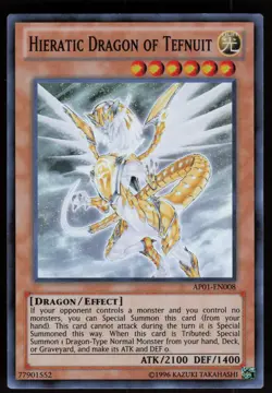 Hieratic Dragon of Tefnuit AP01-EN008 Super Rare Yu-Gi-Oh - Image 1