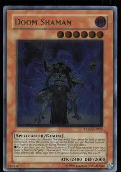 Doom Shaman (UTR) TAEV-EN025 Ultimate Rare Yu-Gi-Oh - Image 1