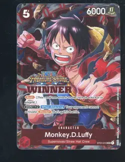 Monkey.D.Luffy (Winner Promo) ST01-012 Treasure Cruise One Piece Bandai Card - Image 1