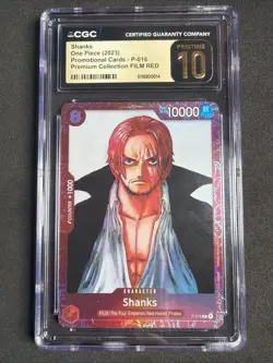2023 ONE PIECE CCG SHANKS FILM RED P-016 CGC 10 PRISTINE C PT - Image 1