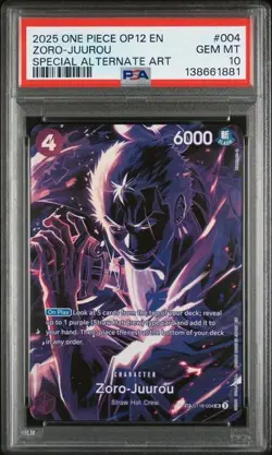 Zoro-Juurou ST18-004 - One Piece Legacy Of The Master Special Alt Art - PSA 10 - Image 1
