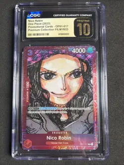 2023 One Piece Promo Premium Collection Film Red Nico Robin #OP01-017 CGC 10 - Image 1