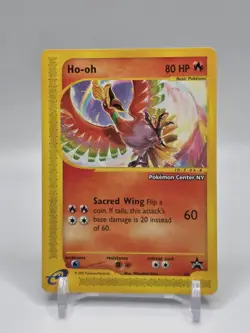 Ho-Oh # 52 WOTC Black Star PROMO "Pokemon Center NY" Stamped Card E- Reader NM - Image 1