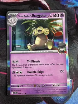 Team Rocket's Exeggutor Holo Pokemon Ascended Heroes 078/217 TCG Card - Image 1