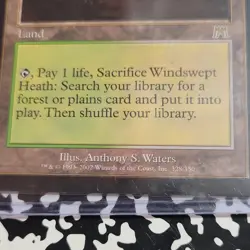 Magic: The Gathering Windswept Heath Land Card 2002 328/350 Anthony S. Waters - Image 3
