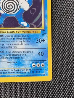 Pokemon Poliwrath 15/130 Base Set 2 Holo Rare Card TCG English - Image 4