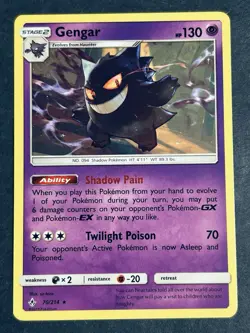 Gengar 70/214 Sm-Unbroken Bonds Regular Rare Pokemon Card NM - Image 2