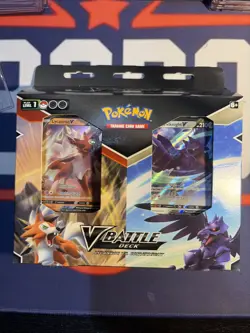 New Pokemon Trading Card Game Lycanroc vs Corviknight V Battle Deck Sealed - Image 1