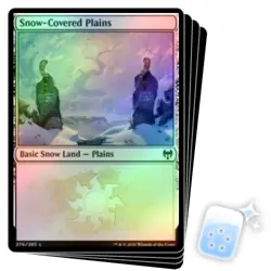 FOIL SNOW-COVERED PLAINS (276) X4 Kaldheim KHM Magic MTG MINT CARD - Image 1