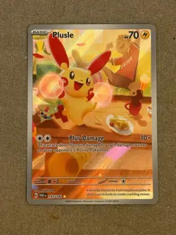 Pokemon TCG Plusle Illustration Rare Card 193/182 Sv04: Paradox Rift - Image 1