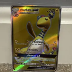 Ampharos GX Full Art Ultra Rare 163/181 SM-Team Up Holo Pokemon Card English - Image 1