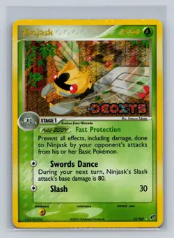 2005 EX-Deoxys NInjask 13/107 Holographic Pokemon Card READ - Image 1