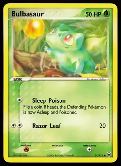 Bulbasaur 54/112 Common FireRed & LeafGreen Pokemon Card - Image 1