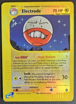 Electrode 8/147 Reverse Holo Rare Aquapolis Pokemon Card MP - Image 1