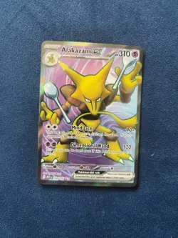 Pokemon Alakazam EX TCG Scarlet Violet-151 Holo Ultra Rare Card 188/165 - Image 1