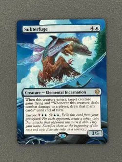 Subterfuge MTG Lorwyn Eclipsed Commander Hand Painted Extended Full Altered Art - Image 1