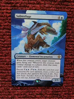 Subterfuge MTG Lorwyn Eclipsed Commander Hand Painted Extended Full Altered Art - Image 2