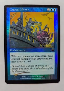 1x Coastal Piracy NM FOIL Mercadian Masques - Magic the Gathering MTG x1 - Image 1