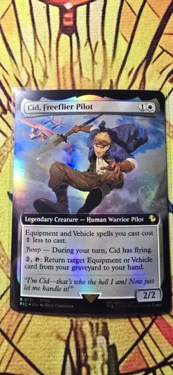 Cid, Freeflier Pilot (Extended Art) Commander: Final Fantasy Foil Rare MTG NM - Image 1