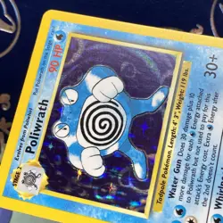 Poliwrath Holo Rare Pokemon TCG Base Set 13/102 LP + NM - - Image 3