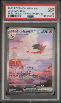 2023 POKEMON MEW EN-151 SPECIAL ILLUSTRATION RARE #199 CHARIZARD EX PSA 9 - Image 1
