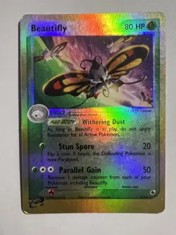 Pokemon EX Ruby & Sapphire Beautifly 2/109 Reverse Holo Rare LP/NM - Image 1