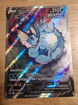 Pokemon TCG Vaporeon V Black Star Promo SWSH181 Near Mint - Image 1