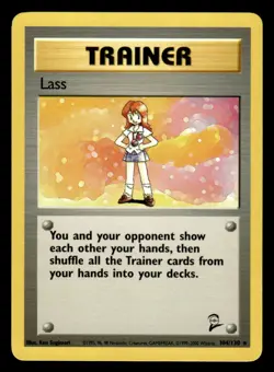 Pokemon TCG Base Set 2 #104/130 Lass LP+ - Image 1