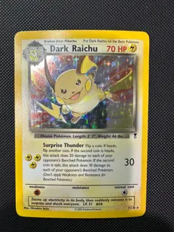 Pokemon - Dark Raichu 7/110 Holo Rare - Legendary Collection LP - Image 1