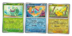 Bulbasaur Squirtle Pikachu Costco Exclusive Cosmo Foil Promo NM Pokemon TCG - Image 1