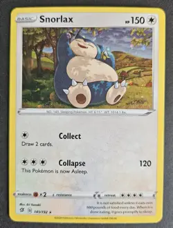 Snorlax Cosmos Holo Rare 141/192 Rebel Clash Pokemon 2020 NM - Image 1